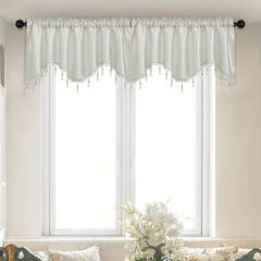 Italian Velvet Valance with Tassel & Bead Edge - European Style