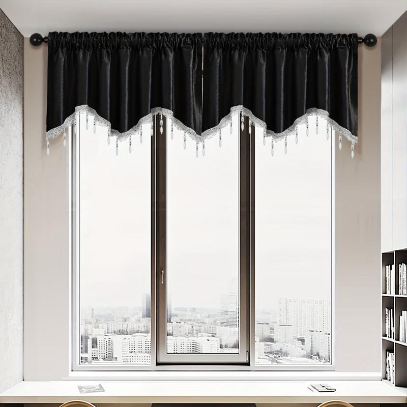 Italian Velvet Valance with Tassel & Bead Edge - European Style