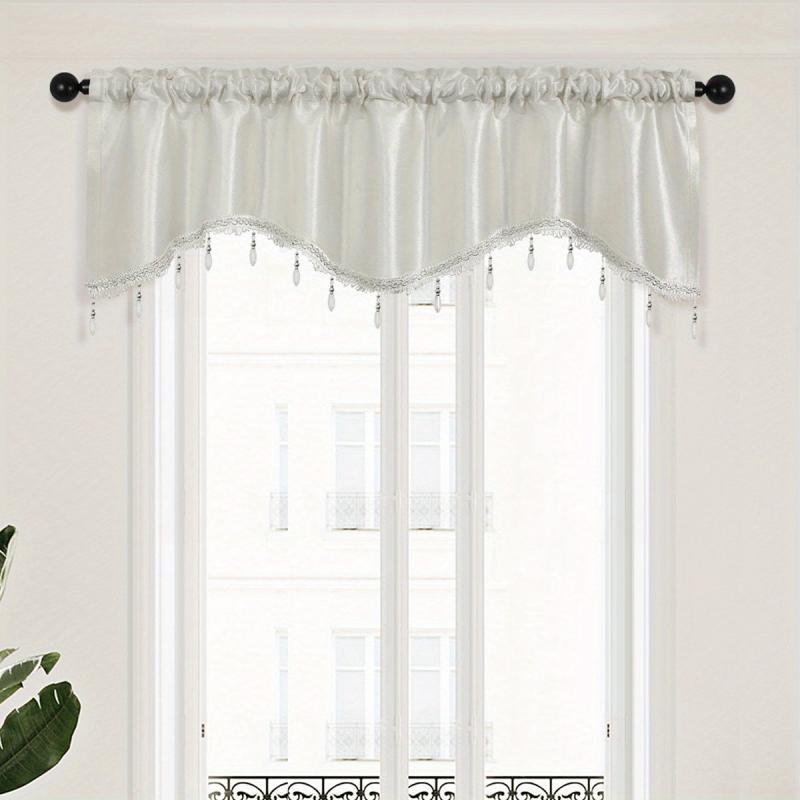 Italian Velvet Valance with Tassel & Bead Edge - European Style
