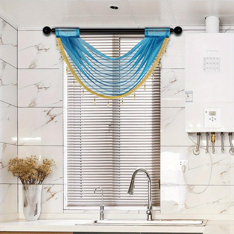 Fashionable Bead Edge Window Valance 30x24 Inches