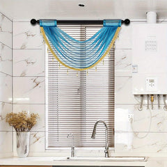 Fashionable Bead Edge Window Valance 30x24 Inches