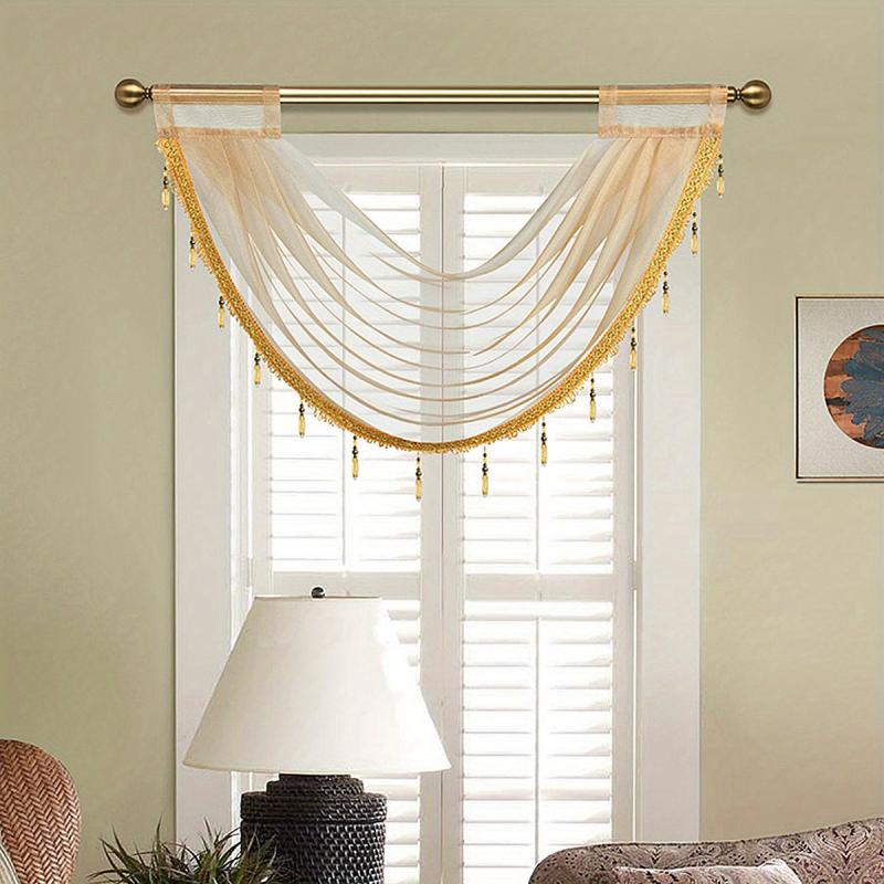 Fashionable Bead Edge Window Valance 30x24 Inches