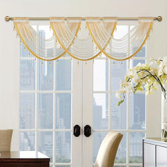 Fashionable Bead Edge Window Valance 30x24 Inches