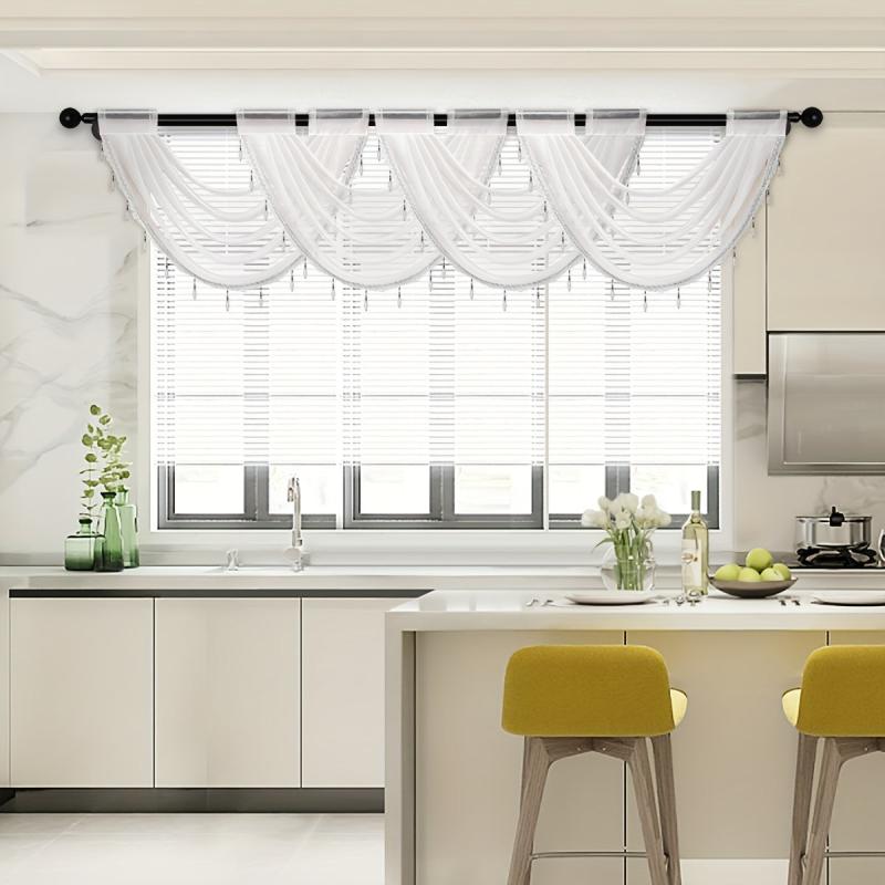 Fashionable Bead Edge Window Valance 30x24 Inches