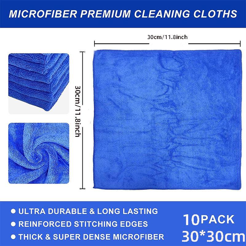10pcs Soft Microfiber Towels Washcloths Highly Absorbent Cleaning Cloth