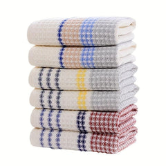 4pc Soft & Absorbent Striped Hand Towel for Home Bathroom 13x29in