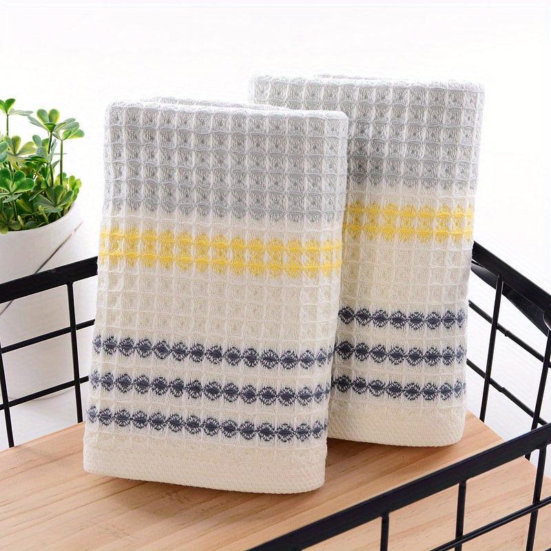 4pc Soft & Absorbent Striped Hand Towel for Home Bathroom 13x29in