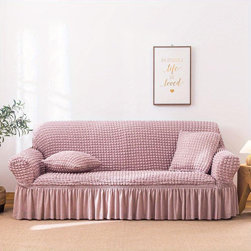 Universal Stretch Sofa Cover with Skirt - Protect Your Furniture