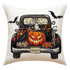 1pc Linen Throw Pillow Covers Printed Throw Pillowcase