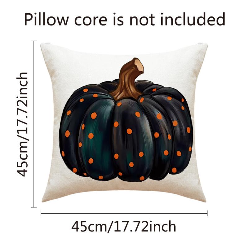 1pc Linen Throw Pillow Covers Printed Throw Pillowcase