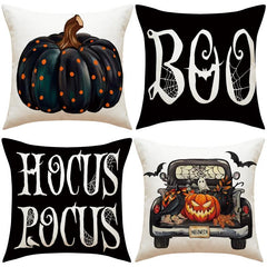 1pc Linen Throw Pillow Covers Printed Throw Pillowcase