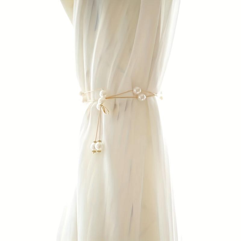 Faux Pearl Curtain Tieback for Home Hotel Dormitory