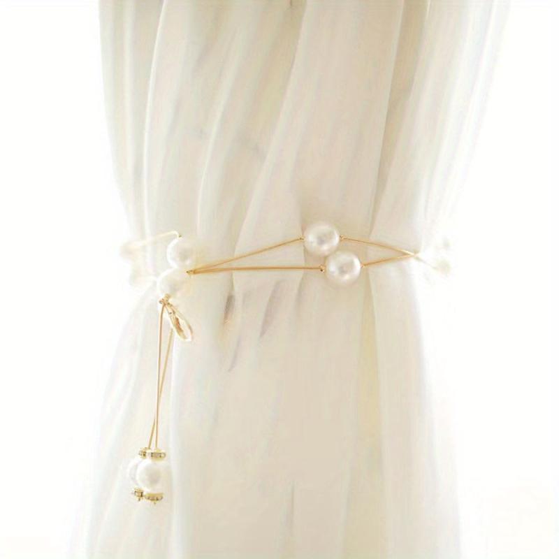 Faux Pearl Curtain Tieback for Home Hotel Dormitory