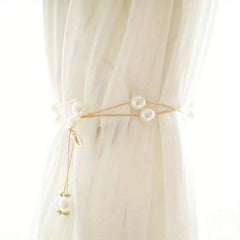 Faux Pearl Curtain Tieback for Home Hotel Dormitory