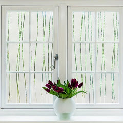 Frosted Stripes Pattern Window Film Privacy Glass Film Cling