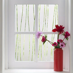 Frosted Stripes Pattern Window Film Privacy Glass Film Cling