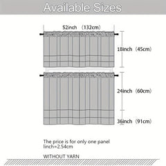 Tassel Lace Window Sheer Curtain Rod Pocket Curtain Short C