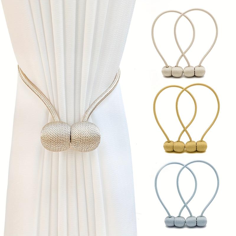 2pc Magnetic Decorative Binding Rope Magnetic Buckle Curtain Tieback