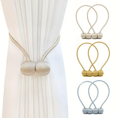 2pc Magnetic Decorative Binding Rope Magnetic Buckle Curtain Tieback