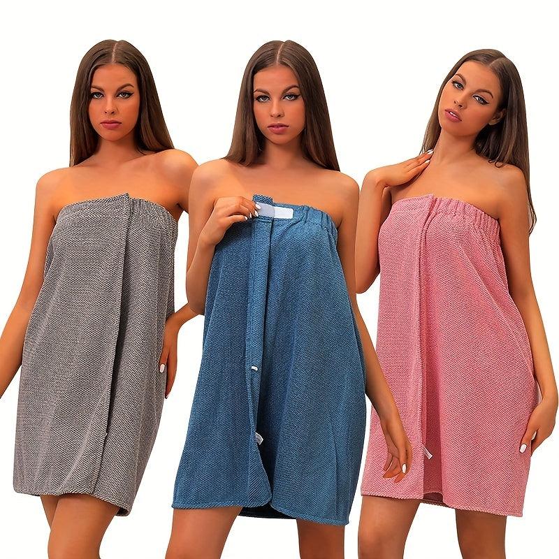 Quick Drying Bralette Bath Towel with Stickers & Elastic Band in 4 Options