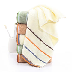 3pcs Cotton Striped Pattern Hand Towel Quick Dry Towel