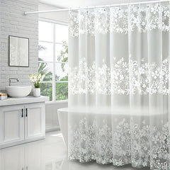 PEVA Bathroom Shower Curtain Waterproof with Hooks