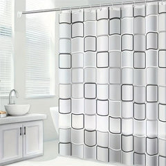 PEVA Bathroom Shower Curtain Waterproof with Hooks