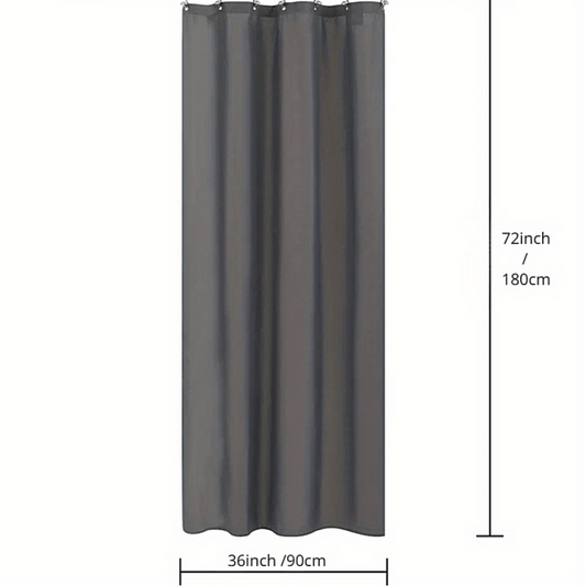 Dark Gray Shower Curtain Waterproof Mildew Proof Polyester Bath Curtain