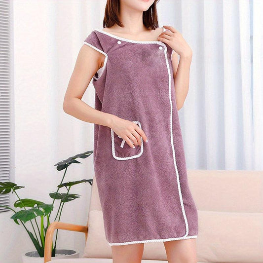 Adjustable Wearable Bath Wrap Towel for Women - Soft & Absorbent