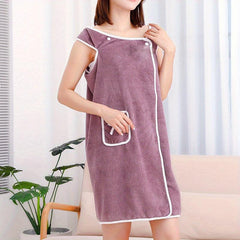 Adjustable Wearable Bath Wrap Towel for Women - Soft & Absorbent