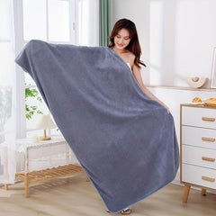 Soft Microfiber Bath Sheet Absorbent Beach Towel 89 99 180 01cm