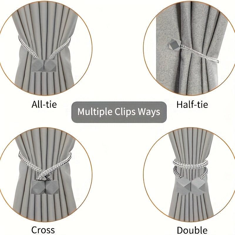 2pcs Magnetic Curtain Tieback Punch Convenient Drape Tieback