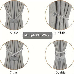 2pcs Magnetic Curtain Tieback Punch Convenient Drape Tieback