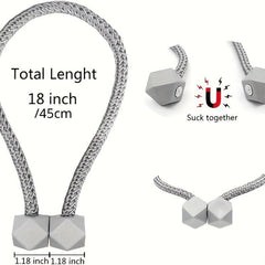 2pcs Magnetic Curtain Tieback Punch Convenient Drape Tieback
