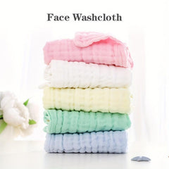 5pcs Muslin Cotton Face Wash Cloth Towels 11x11 Inches