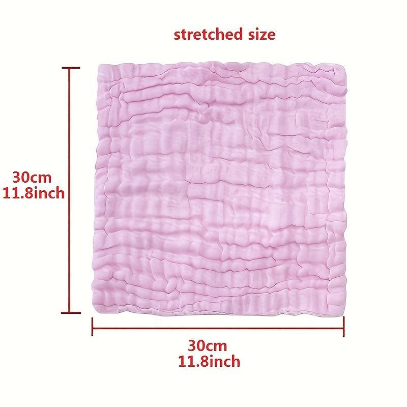 5pcs Muslin Cotton Face Wash Cloth Towels 11x11 Inches