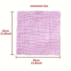 5pcs Muslin Cotton Face Wash Cloth Towels 11x11 Inches