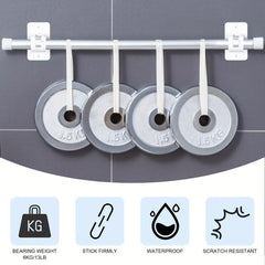 No Drill Curtain Rod Bracket Set Self Adhesive Adjustable Rod Hooks