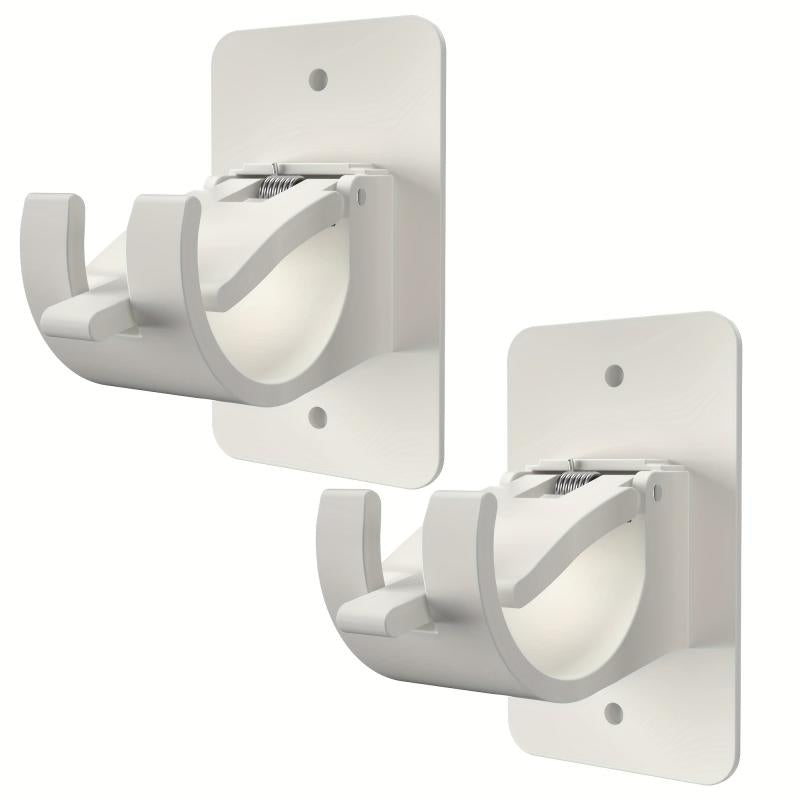 No Drill Curtain Rod Bracket Set Self Adhesive Adjustable Rod Hooks