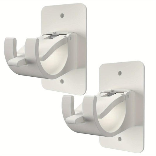 No Drill Curtain Rod Bracket Set Self Adhesive Adjustable Rod Hooks
