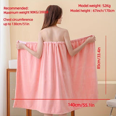 Absorbent Purple Bath Skirt for Women