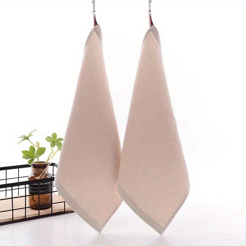 5pcs Cotton Dish Cloths Waffle Checkered Washcloth Face Towel 33.02cm