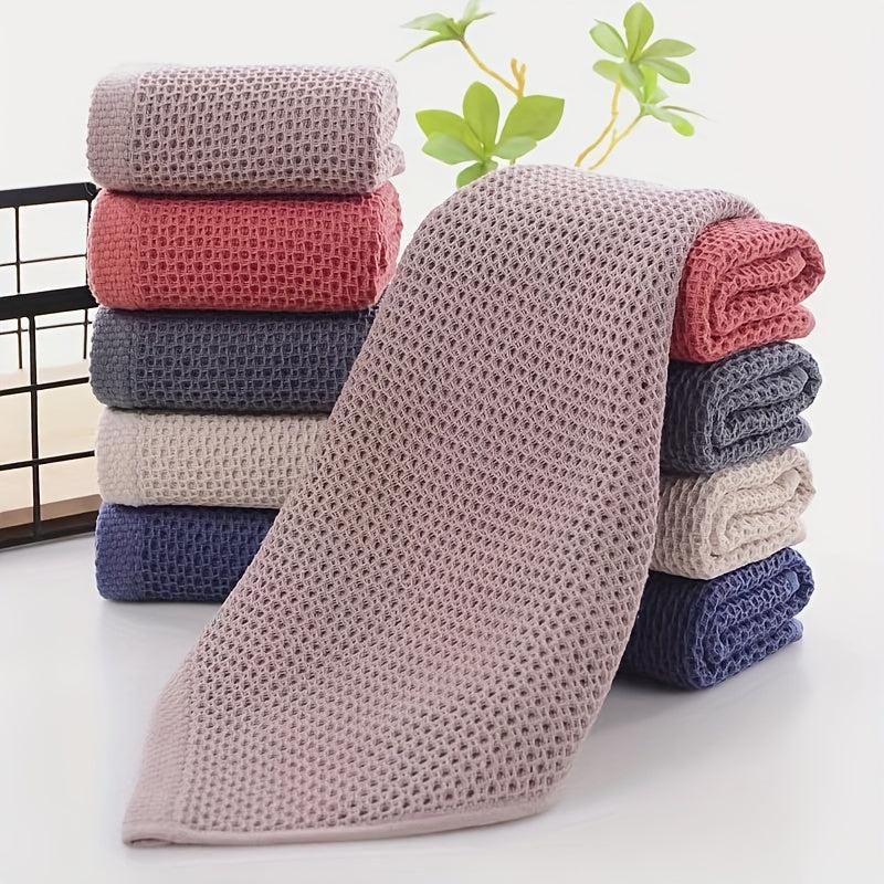 5pcs Cotton Dish Cloths Waffle Checkered Washcloth Face Towel 33.02cm