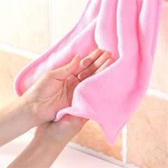 2pcs Coral Fleece Kitchen & Bathroom Towels
