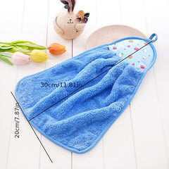 2pcs Coral Fleece Kitchen & Bathroom Towels