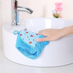 2pcs Coral Fleece Kitchen & Bathroom Towels