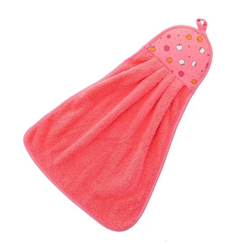2pcs Coral Fleece Kitchen & Bathroom Towels