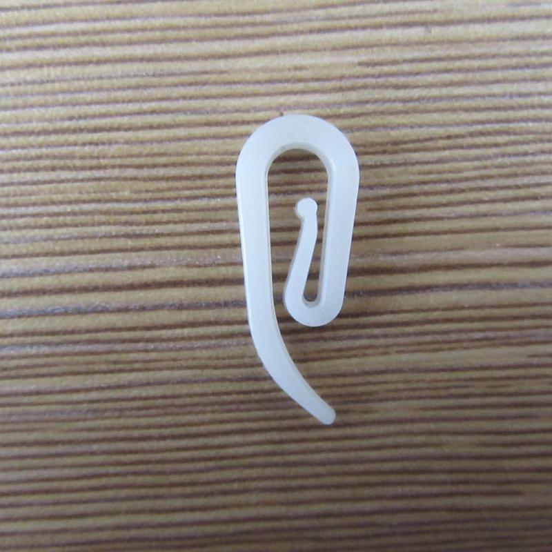 50pcs 6 Shape Curtain Hooks Window Hanger Curtain Poles Tracks Plastic Hooks