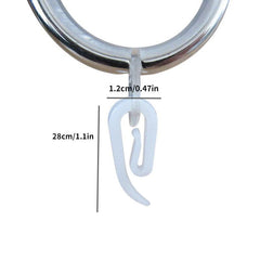 50pcs 6 Shape Curtain Hooks Window Hanger Curtain Poles Tracks Plastic Hooks