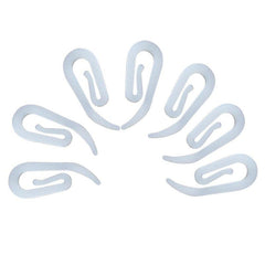 50pcs 6 Shape Curtain Hooks Window Hanger Curtain Poles Tracks Plastic Hooks
